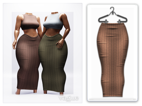 Second Life Marketplace - Vague. Akira Skirt - Nude